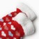 Women's socks with fur "hearts", red color, size 36-40