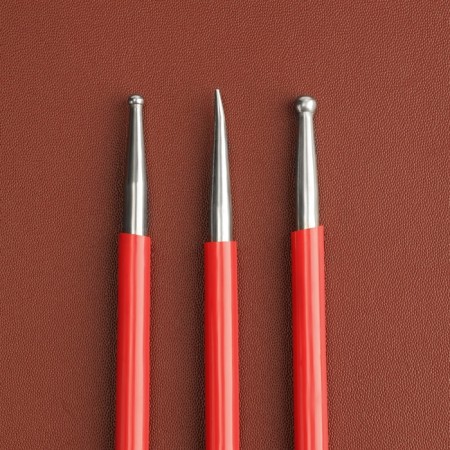 A set of bilateral cardin for embossing on the skin, 3 pcs, 16 cm, red color-8