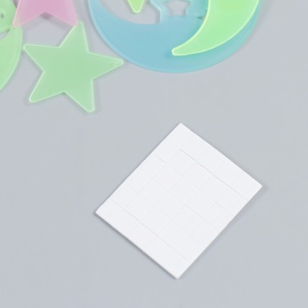 Stick phosphorus plastic "Months-Smails and stars" set 35-40 pcs 19x13 cm-4
