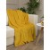 Texrepublic blanket, size 200x220 cm, ocher color