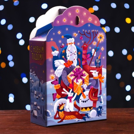 Gift box "Fantasy" in purple 16 x 7.5 x 26 cm