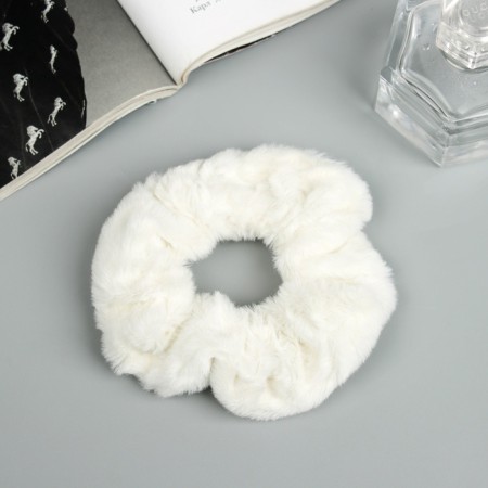 Hair gum "Orbit" Tenderness, 9 cm, white-1