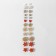 Pusets 12 pairs Onear, Flower Assorted, white-pink color in gold