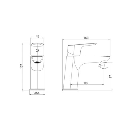 Mixer for the IDDIS Zodiac Zodsb00i01 sink, silicone aerator, chrome-2