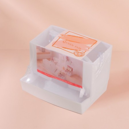 Organizer for storing cotton sticks, with a lid, 9 × 6.5 × 7.5 cm, white color-4