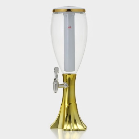 Beer Gold Tower, backlighting, 3 l, gold color