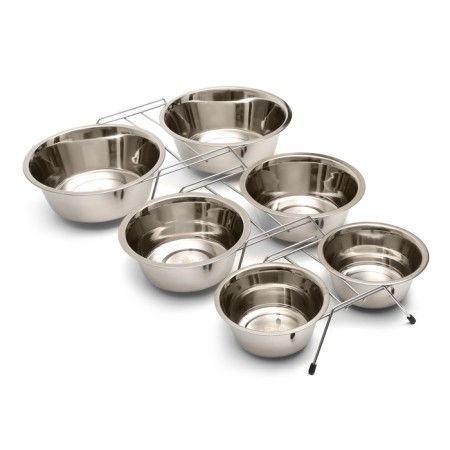 A set of 2 bowls on a stand, 2 x 2.5 liters-5