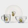 Avocado breakfast set, 3 items: mug 200 ml, salad bowl 450 ml, plate, MIX drawing