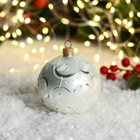 New Year's ball "Clock" 8 cm-1