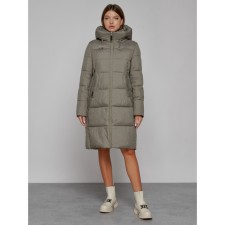 Coat insulated winter female, size 42, khaki color