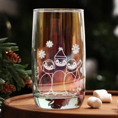New Year! New Year's glass glass "Penguins", 330 ml-1
