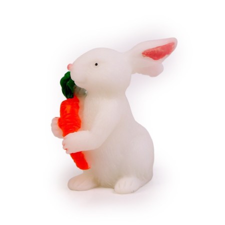 Miniature Puppet "Hare with carrots", size: 2.5 × 3 × 3.5 cm-2