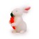 Miniature Puppet "Hare with carrots", size: 2.5 × 3 × 3.5 cm