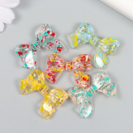 Busina for creativity plastic "Baltic with colored spots" MIX 2.4x3.1x0.6 cm