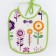 Bibs lamp from a non -woven fabric with PVC coating, "flowers", color mix