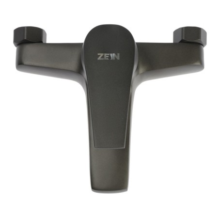 Bath mixer Zein Z3842, single -leaf, shower set, watering can 5 modes, graphite-6