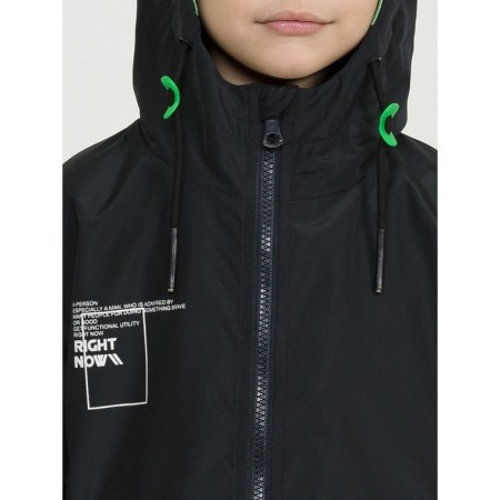 Windbreaker for boys, height 104 cm, dark gray color-5