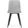 Stool on the metal frame Dani metal/velor, black/light gray 43x48x85 cm