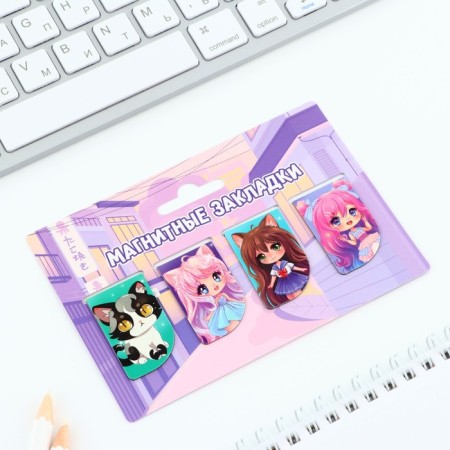 Magnetic mini -4 -pcs 4 pcs on the substrate ’’ Chibi ’’-1