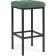 Har loth metal stool/velor, black/green 35x35x65 cm