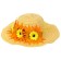 Carnival hat "Autumn bouquet", yellow, p. 52–54 cm