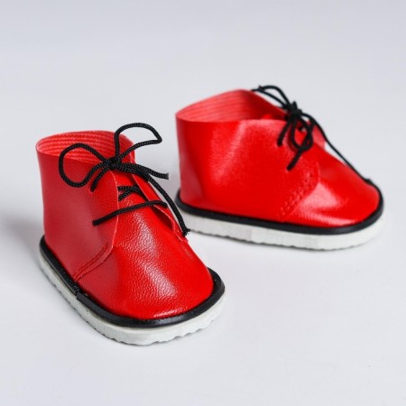 Boots for the doll "Eligations", the length of the sole: 7.5 cm, 1 pair, red color-1