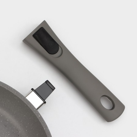 Pan, d = 26 cm, removable handle, anti -stick coating, gray color-2