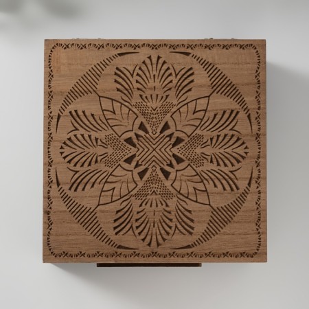 Casket tree with divisions "Mandala. Relax and pleasure" 16.5x16.5x6.5 cm-2
