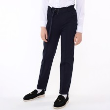 School pants for girls, dark blue color, height 140 cm