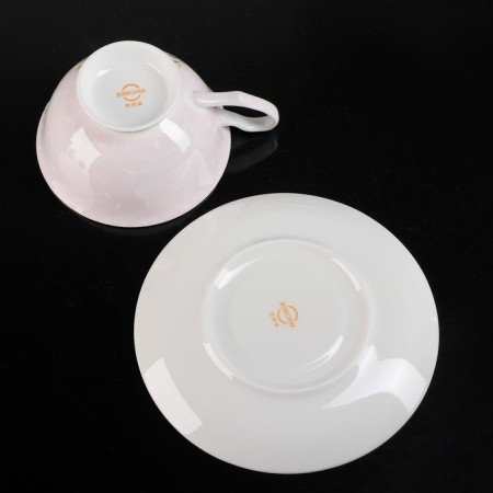 Tea steam porcelain "Tea rose", 2 items: a cup 200 ml, a saucer d = 15 cm-5