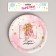 Disposable paper plate "Happy Birthday" Poins, set 6 pcs, 18 cm