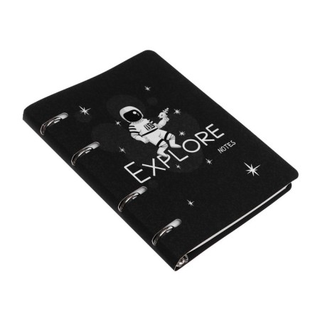 Notebook A5, 120 sheets, on 4 rings, Limited No. 4, cover Cover Cardboard, Soft-Touch lamination, rounded corners-1