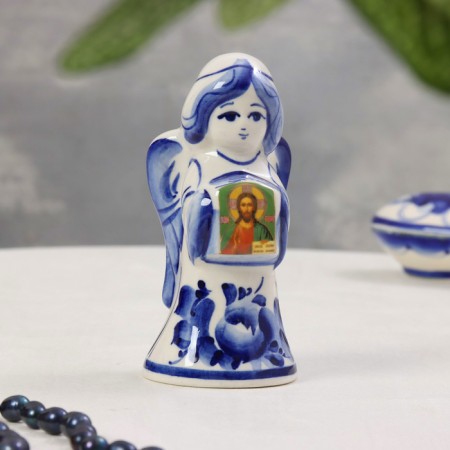 Souvenir "Angel with an icon", Gzhel, 12.5x5.5 cm, mix-11