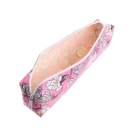 School Penal on the zipper "Flowers", mix-3