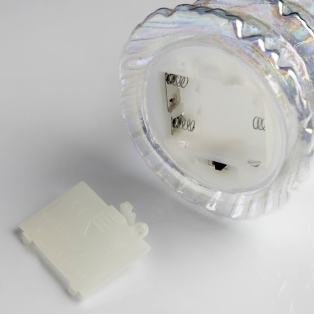 LED figure "Transparent Christmas tree" 10 × 26 × 10 cm, glass, batteries AAAX3 (not in the kit), glow warm white-2