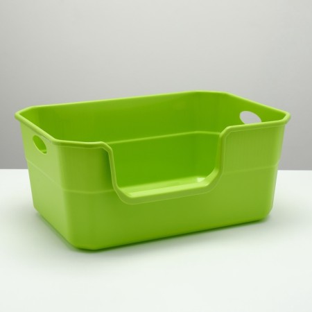 The toilet open with a side entrance with a scoop and a filter, 50 x 35 x 24 cm, green-3