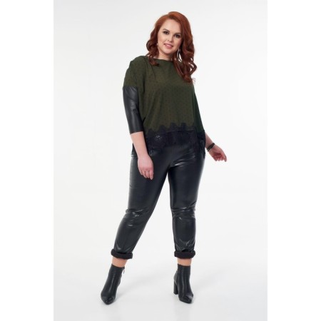 Female blouse, size 52, khaki color-1