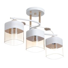 Chandelier 2009/3 E27 60W white+gold 47x15x25 cm Bayerlux