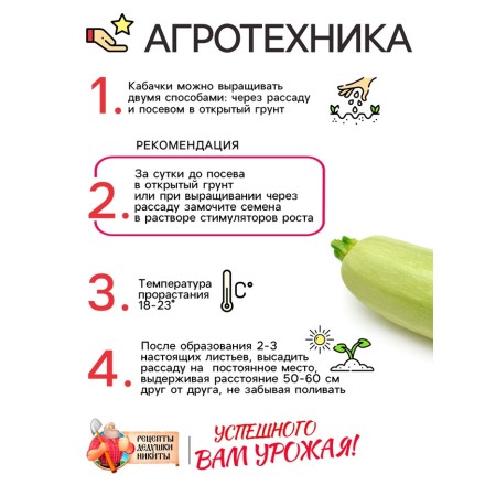 White -fruited zucchini "Grabovsky", 0.5 g-5