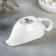 Porcelain saucer Wilmax, 100 ml, 13 × 6 × 5 cm, white color
