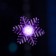 LED toy on Velcro "Snowflake" 11 cm, batteries Lr44x3, glow of multi