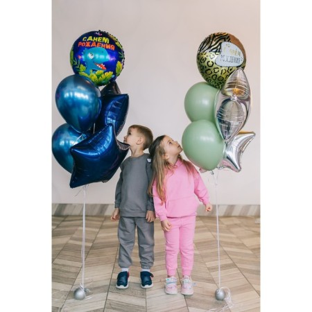 Foil ball 18 "Animal print" circle, with a substrate-3