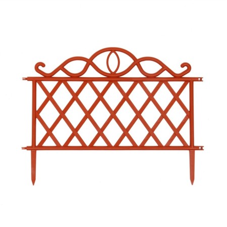 Decorative fence, 36 × 42 cm, plastic, terracotta-5
