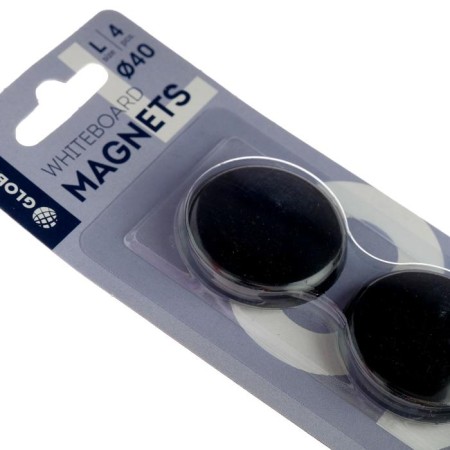 Magnets for boards 40 mm, 4 pieces, globus black, in a cardboard blister-2