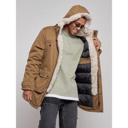Winter male park, size 56, mustard color-5