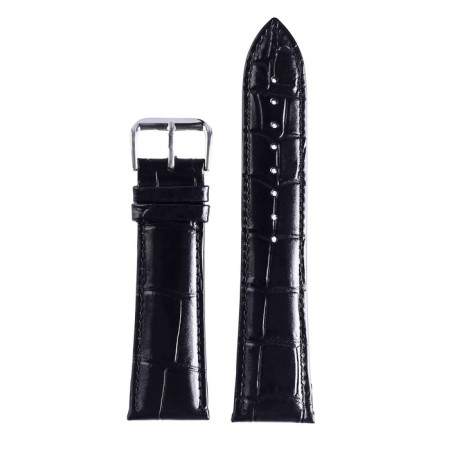 Solomon watch strap 24 mm, genuine leather, L-20 cm, black-1