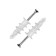 Dowel "Zubble" Driva, for drywall, with a drill, with a self -tapping screw, nylon, 4 pcs