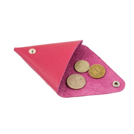 Case for coins on the button, raspberry color-1