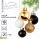 Christmas balls New Year, for the New Year, plastic, d = 3 cm, 16 pcs., Black, gold, white color