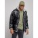 Eco -leather jacket men, size 54, black color